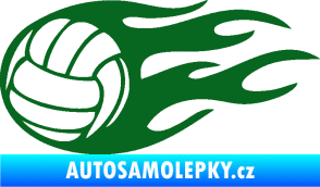 Samolepka Volejbalový míč 002 levá tmavě zelená