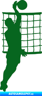 Samolepka Voleybal 016 pravá tmavě zelená