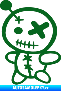 Samolepka Voodoo panenka 001 levá tmavě zelená