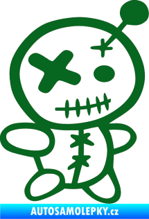 Samolepka Voodoo panenka 001 pravá tmavě zelená