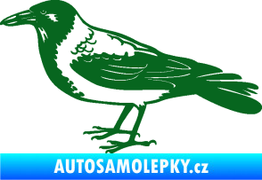 Samolepka Vrána 001 levá tmavě zelená