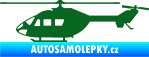 Samolepka Vrtulník 001 levá helikoptéra tmavě zelená