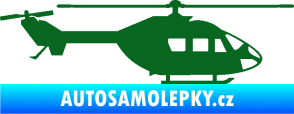 Samolepka Vrtulník 001 pravá helikoptéra tmavě zelená