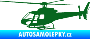 Samolepka Vrtulník 002 levá helikoptéra tmavě zelená