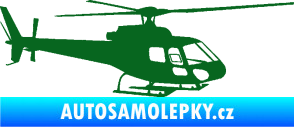 Samolepka Vrtulník 002 pravá helikoptéra tmavě zelená
