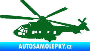 Samolepka Vrtulník 003 levá helikoptéra tmavě zelená