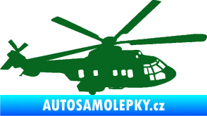 Samolepka Vrtulník 003 pravá helikoptéra tmavě zelená