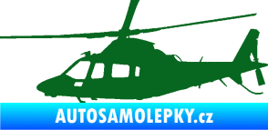 Samolepka Vrtulník 004 levá helikoptéra tmavě zelená