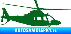 Samolepka Vrtulník 004 pravá helikoptéra tmavě zelená