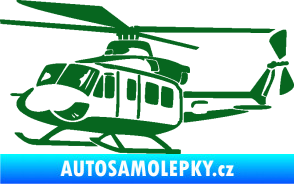 Samolepka Vrtulník 010 levá helikoptéra tmavě zelená