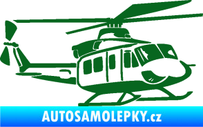 Samolepka Vrtulník 010 pravá helikoptéra tmavě zelená