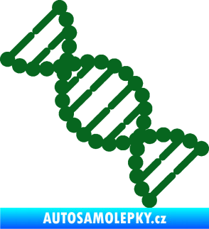 Samolepka Vzorec DNA levá tmavě zelená