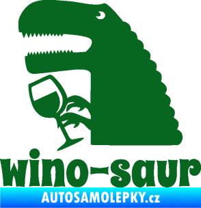 Samolepka Wino - saur 001 levá vínečko tmavě zelená