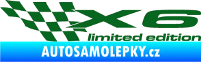 Samolepka X6 limited edition levá tmavě zelená