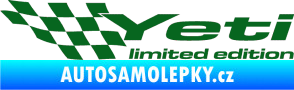 Samolepka Yeti limited edition levá tmavě zelená