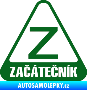 Samolepka Začátečník tmavě zelená