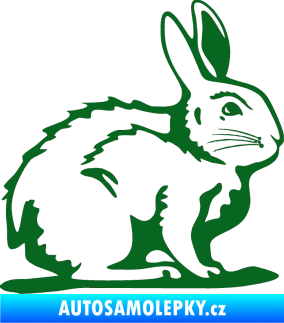 Samolepka Zajíček 001 pravá tmavě zelená
