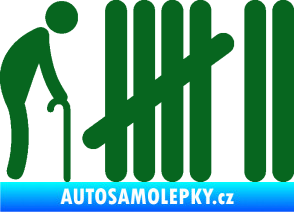 Samolepka Zářezy 005  tmavě zelená