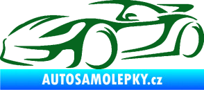 Samolepka Závodní auto 002 levá tmavě zelená