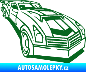 Samolepka Závodní auto 003 pravá tmavě zelená
