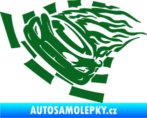 Samolepka Závodní auto 004 levá tmavě zelená