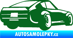 Samolepka Závodní auto 009 pravá tmavě zelená