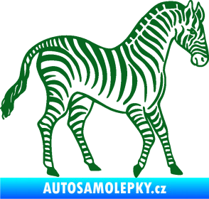 Samolepka Zebra 002 pravá tmavě zelená