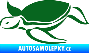 Samolepka Želva 002 levá tmavě zelená