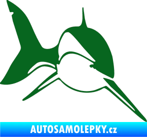 Samolepka Žralok 004 pravá tmavě zelená