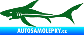 Samolepka Žralok 006 levá tmavě zelená