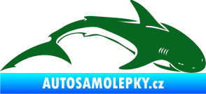 Samolepka Žralok 007 pravá tmavě zelená