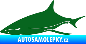 Samolepka Žralok 008 levá tmavě zelená