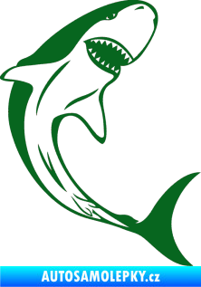 Samolepka Žralok 010 pravá tmavě zelená