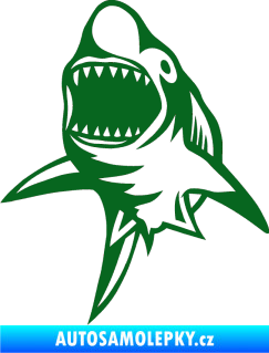 Samolepka Žralok 011 levá tmavě zelená