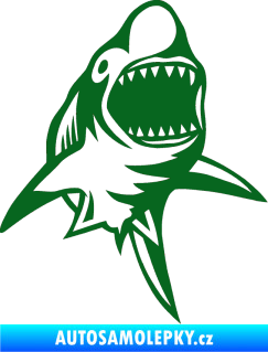Samolepka Žralok 011 pravá tmavě zelená