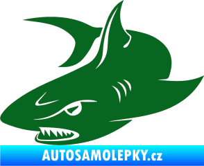 Samolepka Žralok 012 levá tmavě zelená
