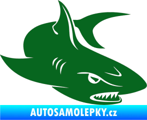 Samolepka Žralok 012 pravá tmavě zelená