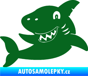 Samolepka Žralok 019 levá tmavě zelená