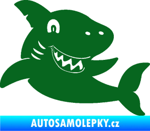 Samolepka Žralok 019 pravá tmavě zelená