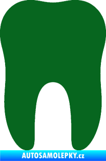 Samolepka Zub 001 stolička tmavě zelená