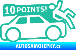 Samolepka 10 points  tyrkysová