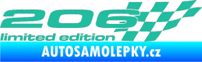 Samolepka 206 limited edition pravá tyrkysová