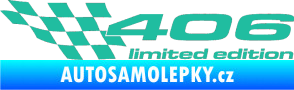 Samolepka 406 limited edition levá tyrkysová