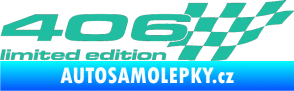 Samolepka 406 limited edition pravá tyrkysová