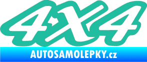 Samolepka 4x4 varianta 007 tyrkysová