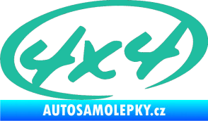 Samolepka 4x4 varianta 011 tyrkysová