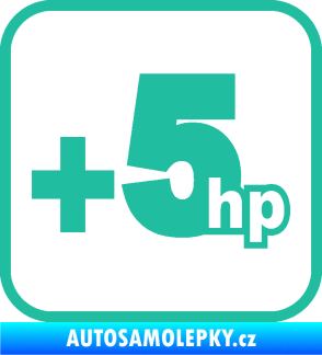 Samolepka +5hp 002 tyrkysová