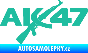 Samolepka AK 47 tyrkysová