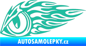 Samolepka Animal flames 016 levá zvířecí oko tyrkysová