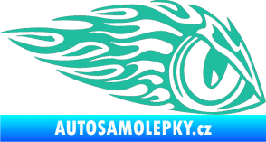 Samolepka Animal flames 016 pravá zvířecí oko tyrkysová